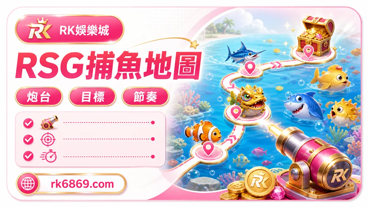 RSG捕魚遊戲玩法地圖，炮台成本、魚種倍率與目標選擇圖
