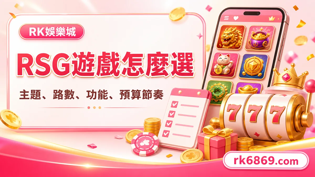 RSG遊戲怎麼選，主題、路數、功能與預算節奏說明圖