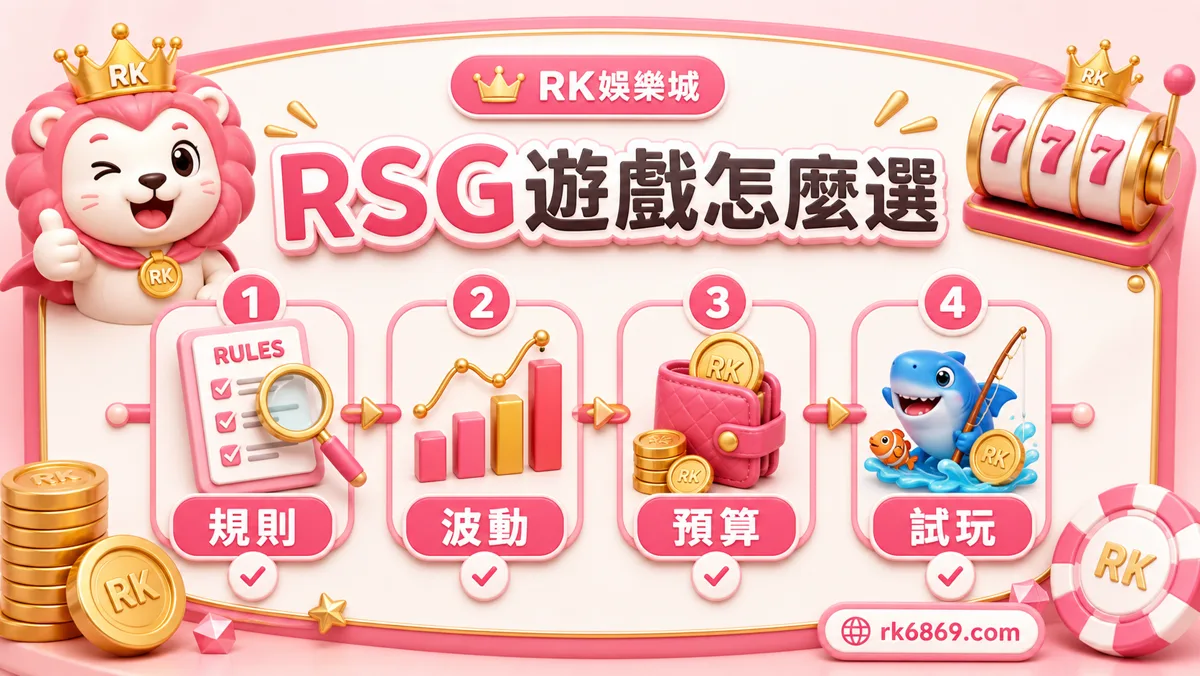 RSG熱門遊戲比較，老虎機、捕魚、JP題材與試玩路線圖