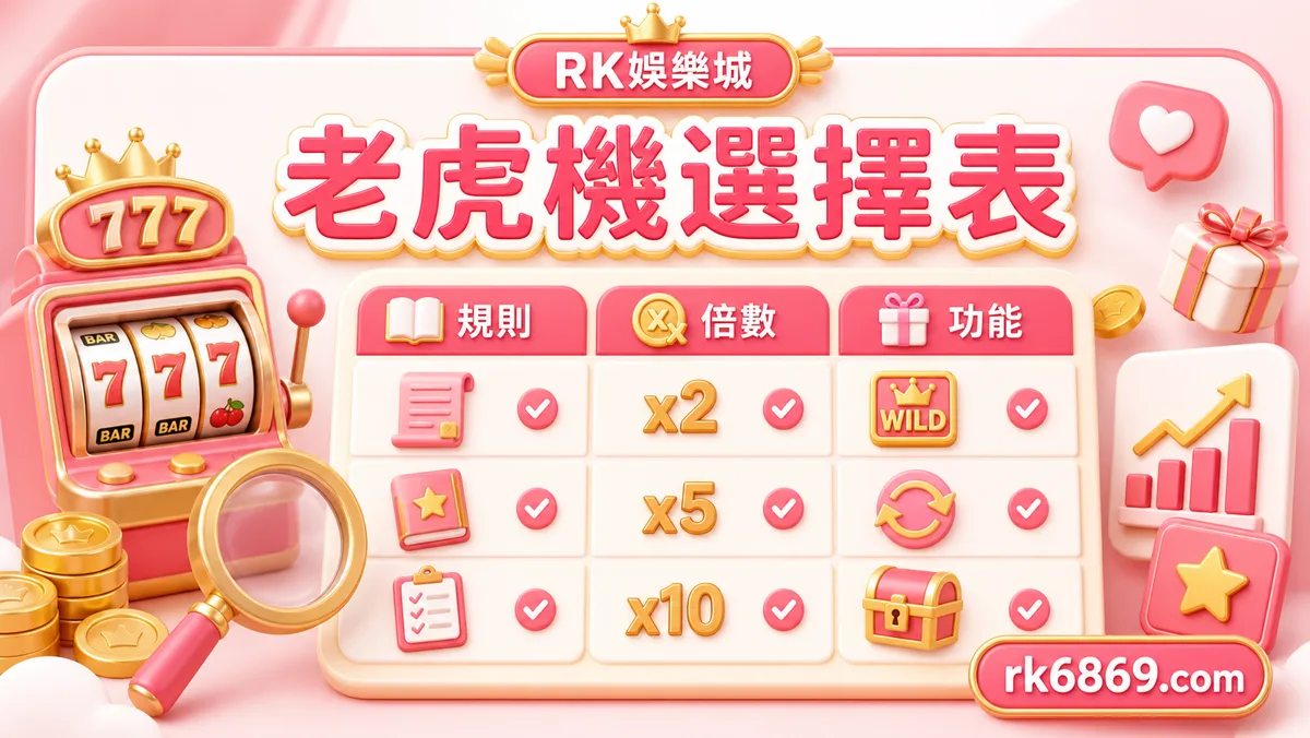 老虎機遊戲選擇檢查表,RTP、波動率、最高倍數與預算框架